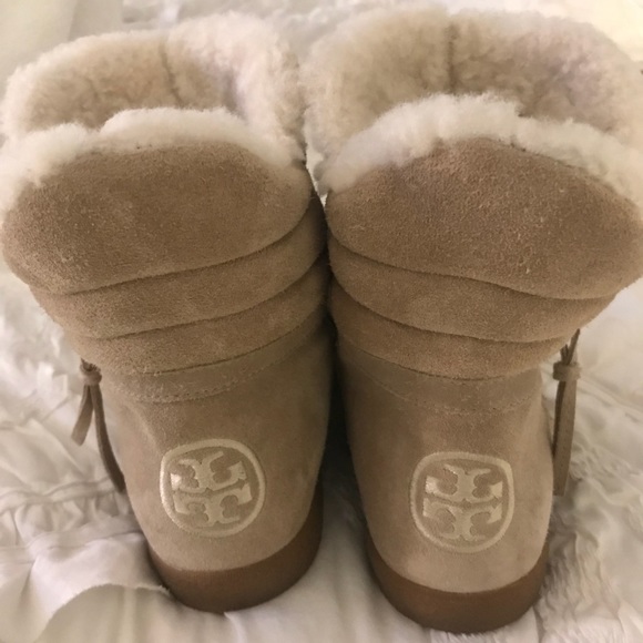 Tory Burch Shoes - Tory Burch Shearling-lined Suede Boots
